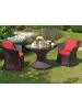 Ensemble Summer Africa table + 2 fauteuils