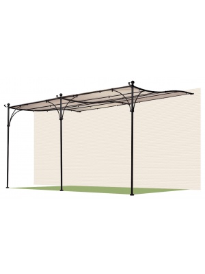 Pergola en acier galvanisé avec toile