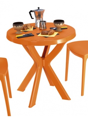 Table de jardin ZIP en résine Orange