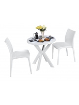 Ensemble de jardin DUN en résine Blanc