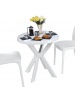 Table de jardin ZIP en résine blanche