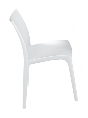 Chaise de jardin ZIP en résine blanc
