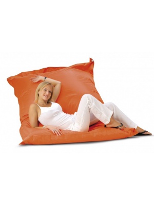 Pouf rectangulaire orange Lollipop