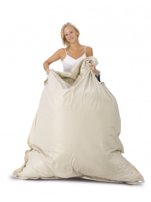 Pouf rectangulaire crème Lollipop