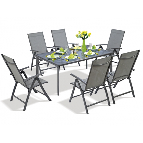 Ensemble Carlton table & 6 chaises