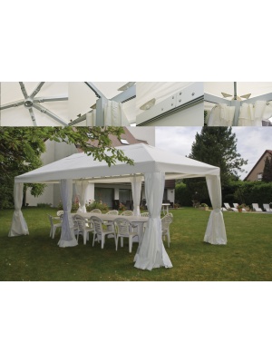 Tonnelle aluminium Michigan 3x4 blanche