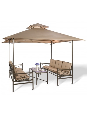 Ensemble tonnelle et banquette Ceylan