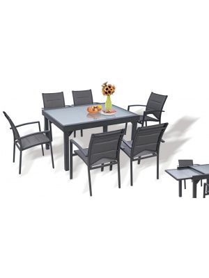 Salon de jardin Modulo Gris / Gris