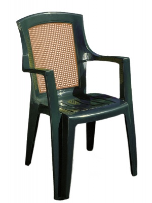 Chaise résine Viola Wood vert