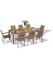 Ens. Kansas table & 6 chaises