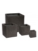 Lot de 4 caches pot EBENE béton