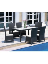Ensemble Summer Palace table & 6 fauteuils