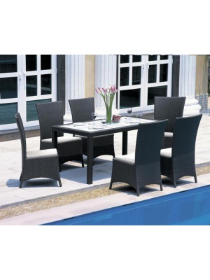 Ensemble Summer Palace table & 6 fauteuils
