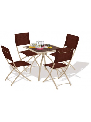 Table de jardin Cannes avec 4 chaises