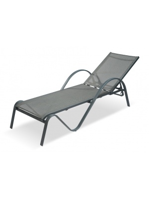 Bain de soleil Sunset alu textilène gris