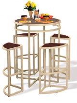 Ensemble bar TONGA + 4 tabourets