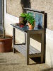 Table de jardinage avec dossier en epicea