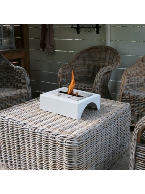 Cheminée au bioéthanol Fuego blanche