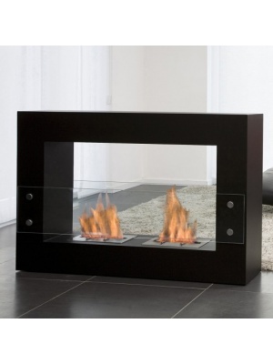 Cheminée au bioéthanol Qube Large Noir