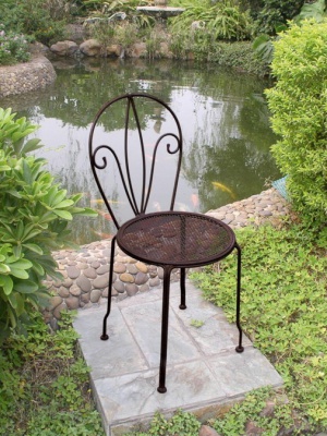 Chaise de jardin Lys en fer forgé 
