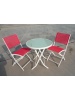 Table Ella + 2 chaises Rouge