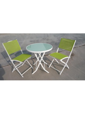 Table Ella + 2 chaises Vert anis