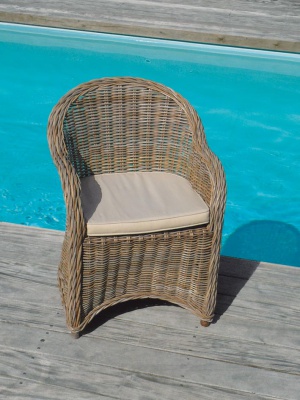 Fauteuil en fibre naturelle Kubu et Rotin 