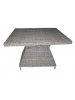Table carrée 120 cm en kubu naturel 