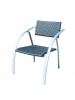 fauteuil en alu et osier polypro tressé  