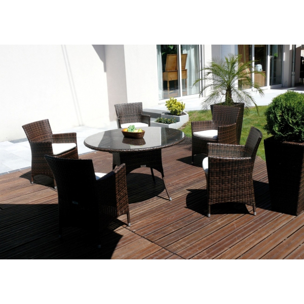 fauteuil en osier polypro tressé  