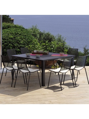 Table Big carrée et 8 chaises Ala - EMU