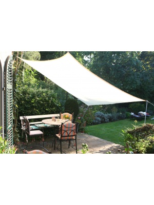 Voile solaire rect 2.5 X 3m gris clair imperméabilisé