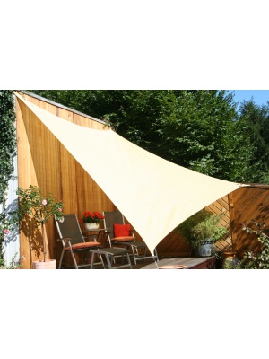 Voile solaire rectangulaire 2.5 x 3m sable en tissu ajouré