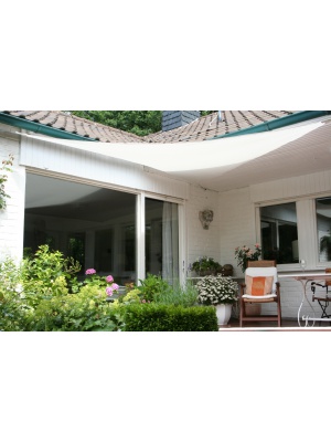 Voile solaire triangulaire 3,6m Gris clair imperméabilisé