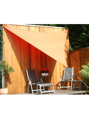 Voile solaire triangulaire 3,6m Terracotta imperméabilisé