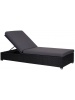 Lounger puzzle noir avec coussins gris