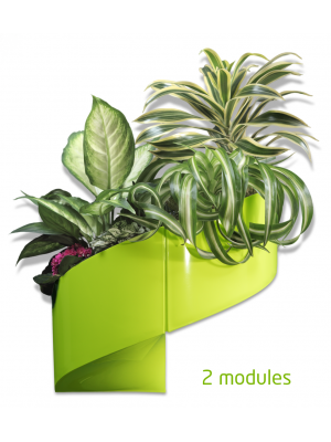 Pot de fleurs mural vert brillant 16cm