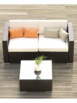 Canapé 2 places HEDONE Maya + table basse