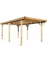 Carport en bois Etna Uno avec couverture