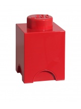 Brique de rangement Lego 1 plot - Rouge