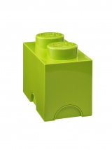 Brique de rangement Lego 2 plots - Vert clair