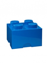 Brique de rangement Lego 4 plots - Bleu