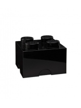 Brique de rangement Lego 4 plots - Noir