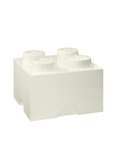Brique de rangement Lego 4 plots - Blanc