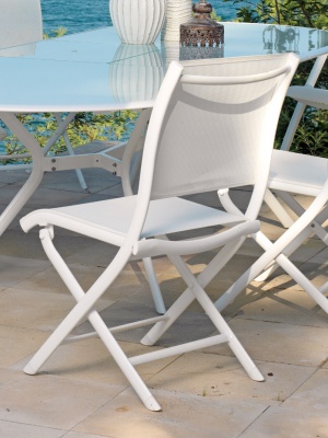 Chaise pliante Elégance Blanche