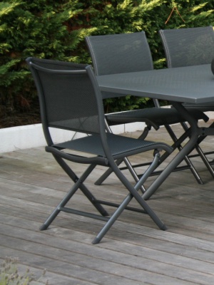 Chaise Elegance pliante Gris Royal