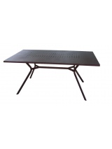 Table Carbet acier 170x100cm rouille Proloisirs