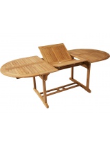 Table ovale à rallonge Oxford en teck FSC Proloisirs