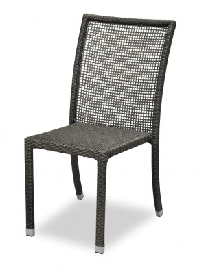 Chaise de jardin Salsao résine tressée Gris Ice