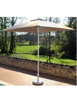 Parasol alu carré 2x2 taupe